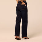 Navy Blue Wide Leg Jeans - shopaleena
