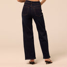 Navy Blue Wide Leg Jeans - shopaleena