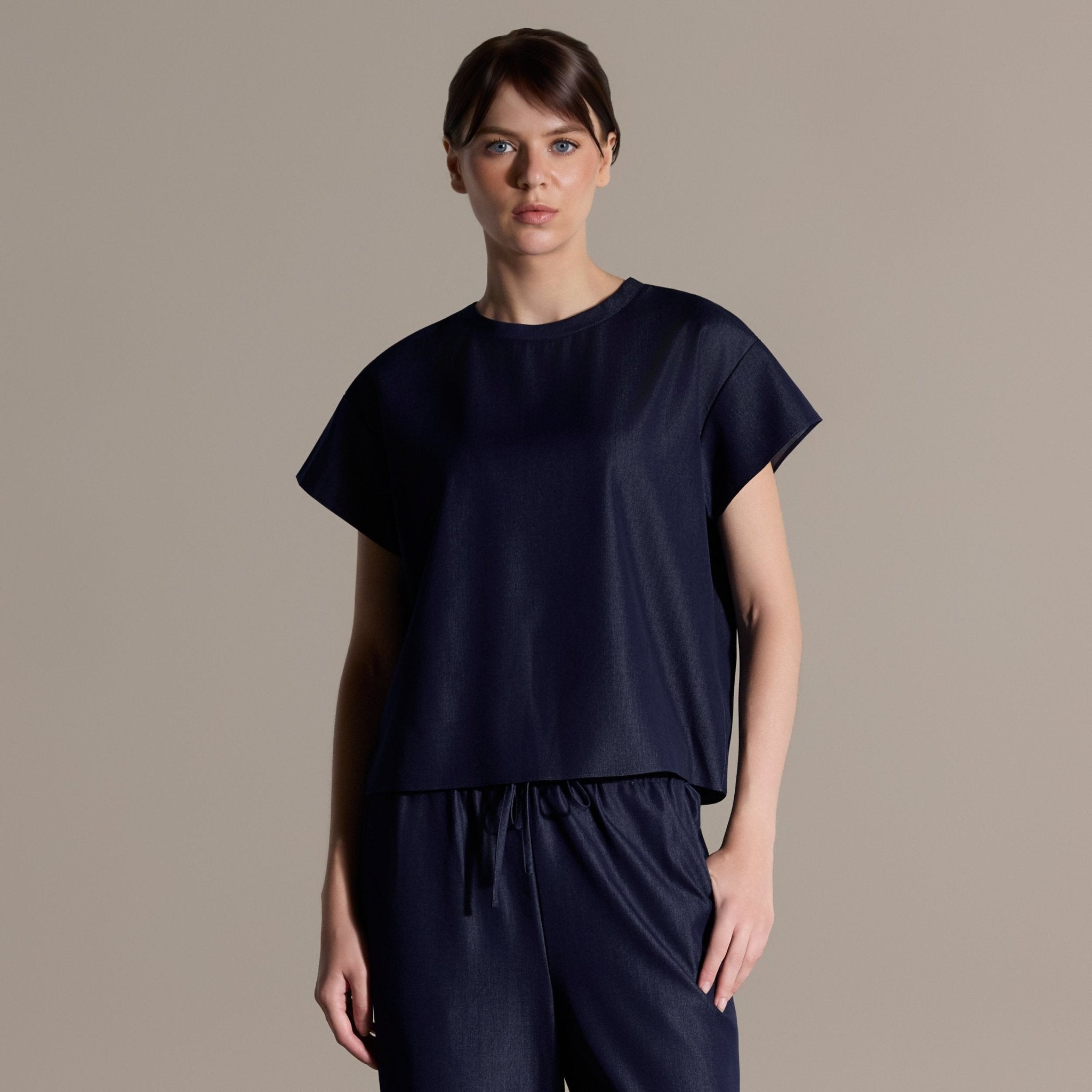 Navy Relaxed Fit T-Shirt - shopaleena
