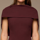Off-Shoulder Crepe and Satin Maxi Dress - shopaleena