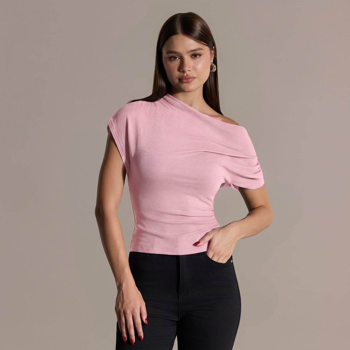 Off shoulder Fitted Top - shopaleena