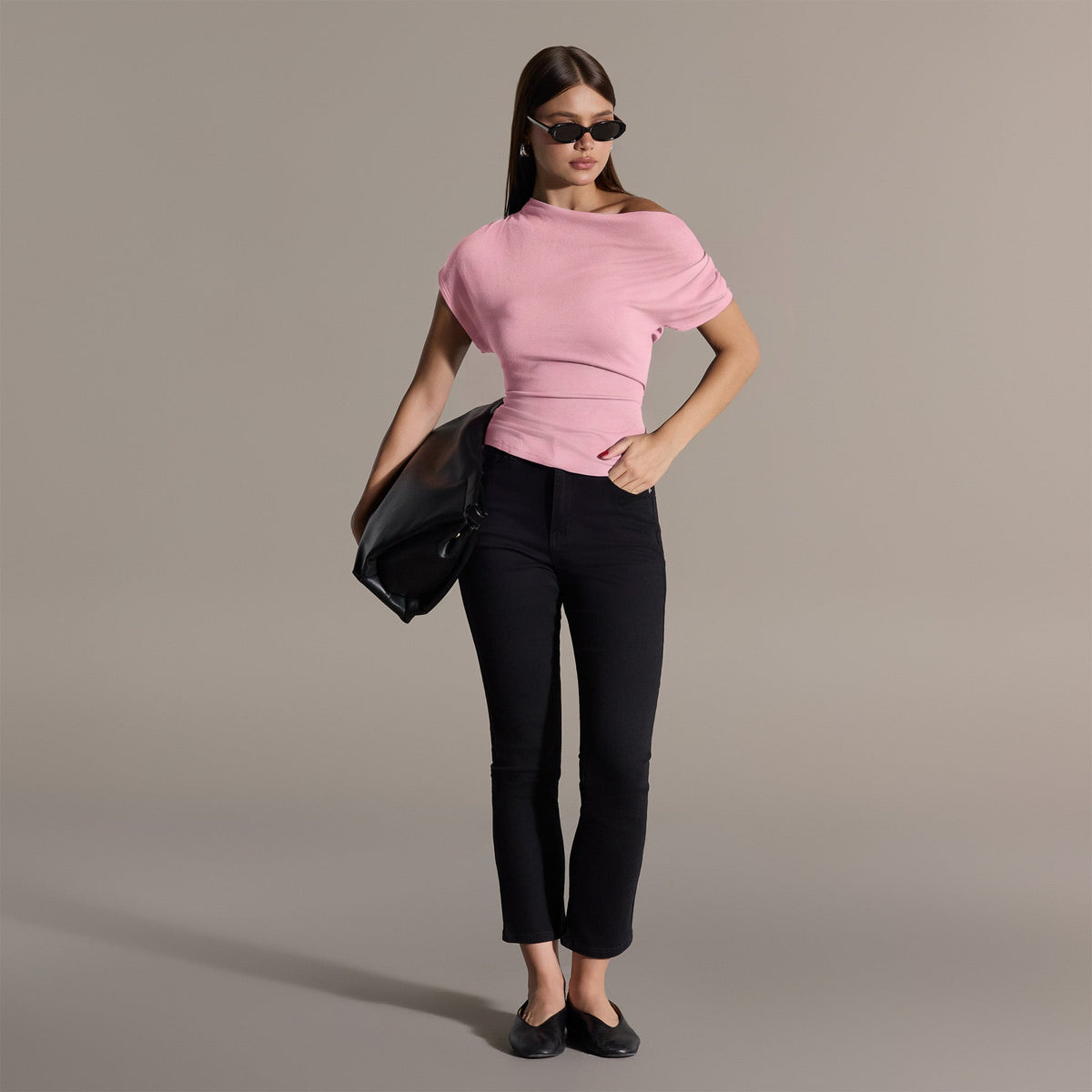 Off shoulder Fitted Top - shopaleena