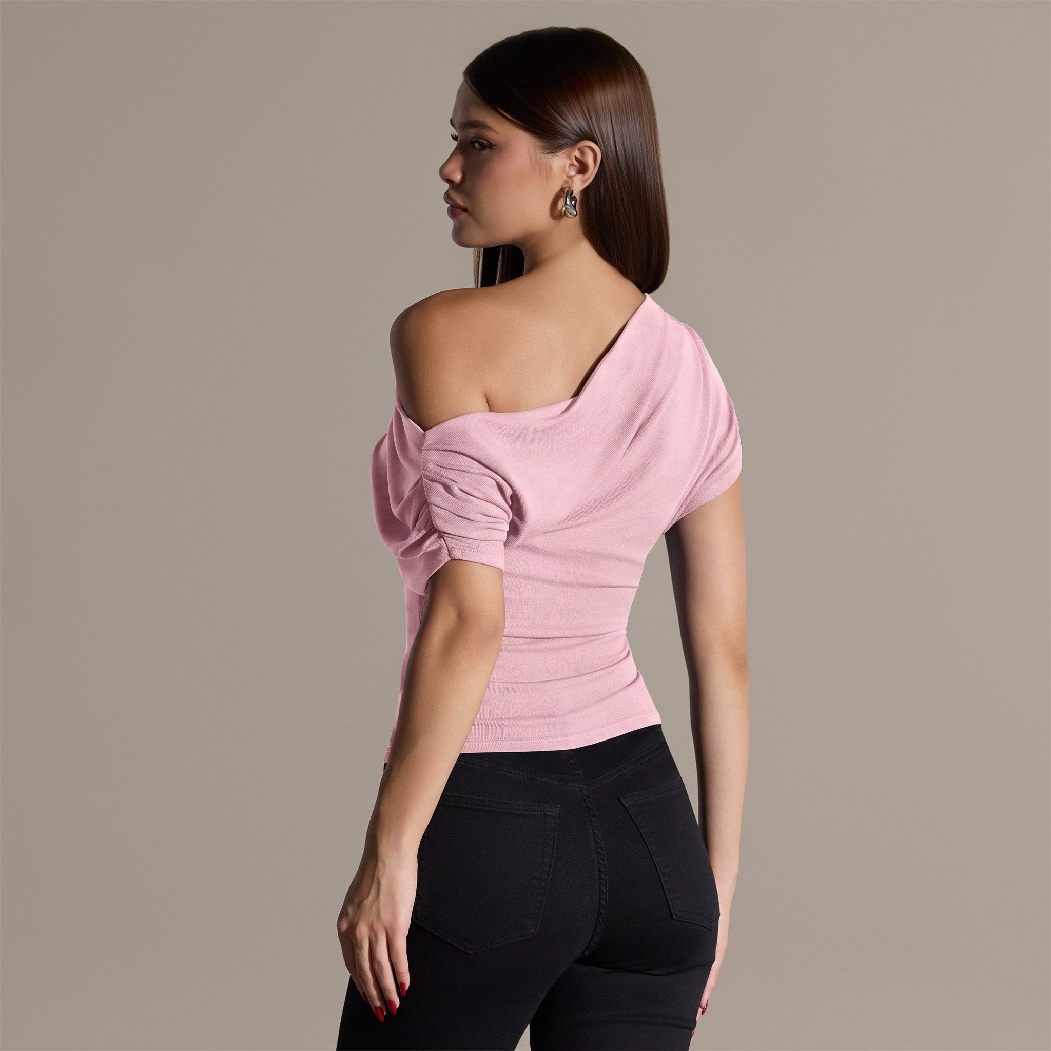 Off shoulder Fitted Top - shopaleena