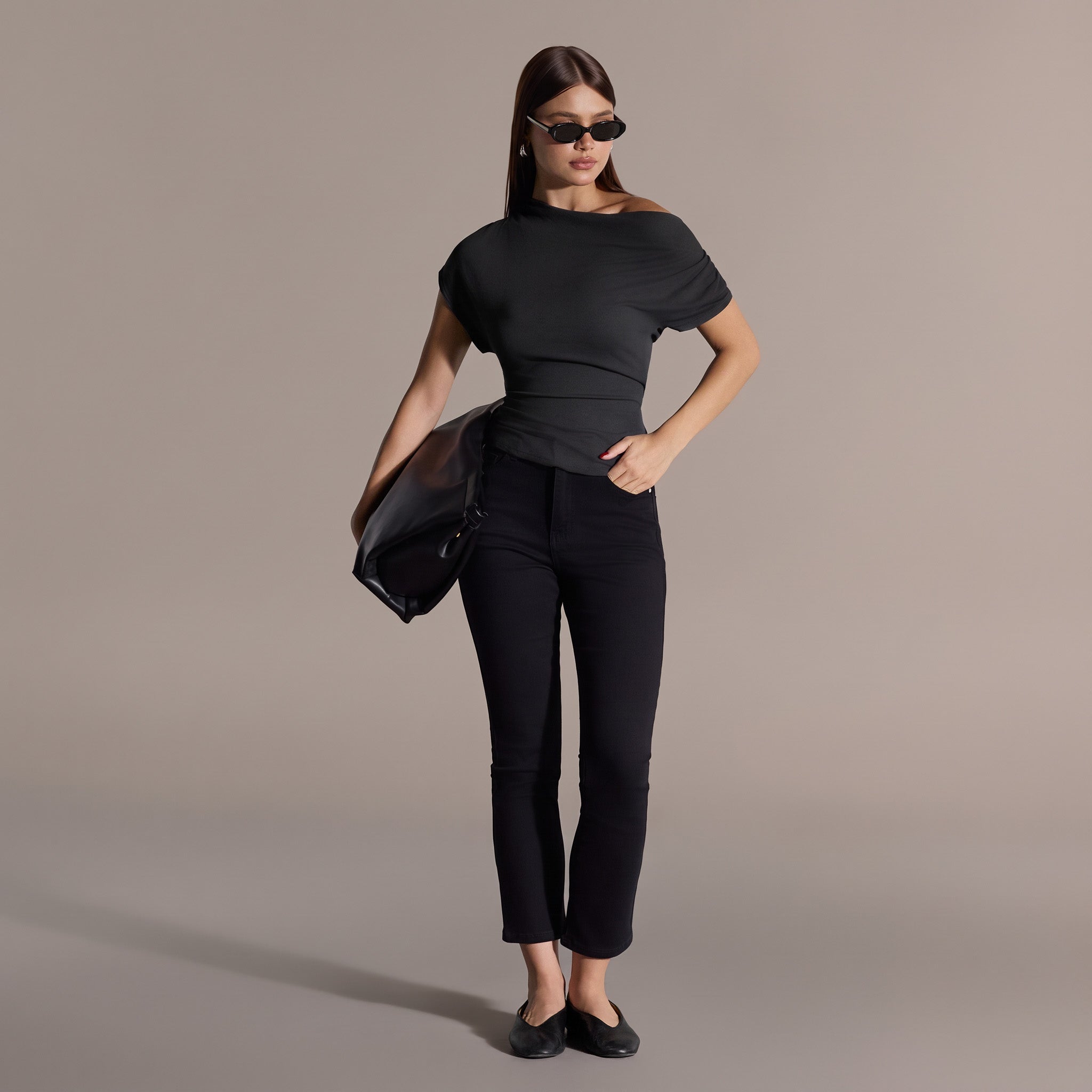 Off shoulder Fitted Top - shopaleena