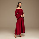 Off - shoulder Maxi Dress with flowing sleeves - shopaleena