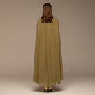 Olive High Neck Chiffon Maxi Dress - shopaleena