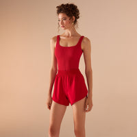 One Piece Red Swimsuit - shopaleena