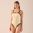 One Piece Swimsuit with Trim - shopaleena