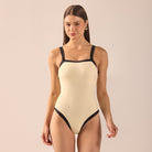 One Piece Swimsuit with Trim - shopaleena
