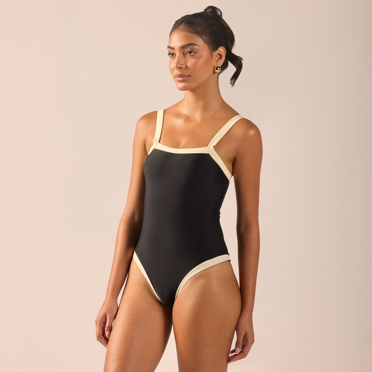 One Piece Swimsuit with Trim - shopaleena