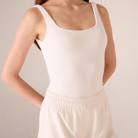 One Piece White Swimsuit - shopaleena