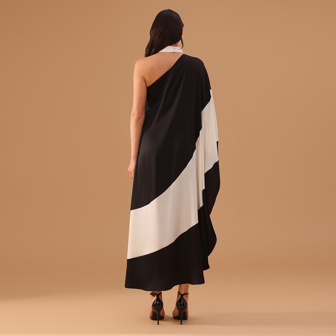 One Sleeve Crepe Kaftan - shopaleena