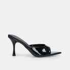 Patent Leather High Heel Mules - shopaleena