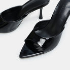 Patent Leather High Heel Mules - shopaleena