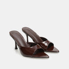 Patent Leather High Heel Mules - shopaleena