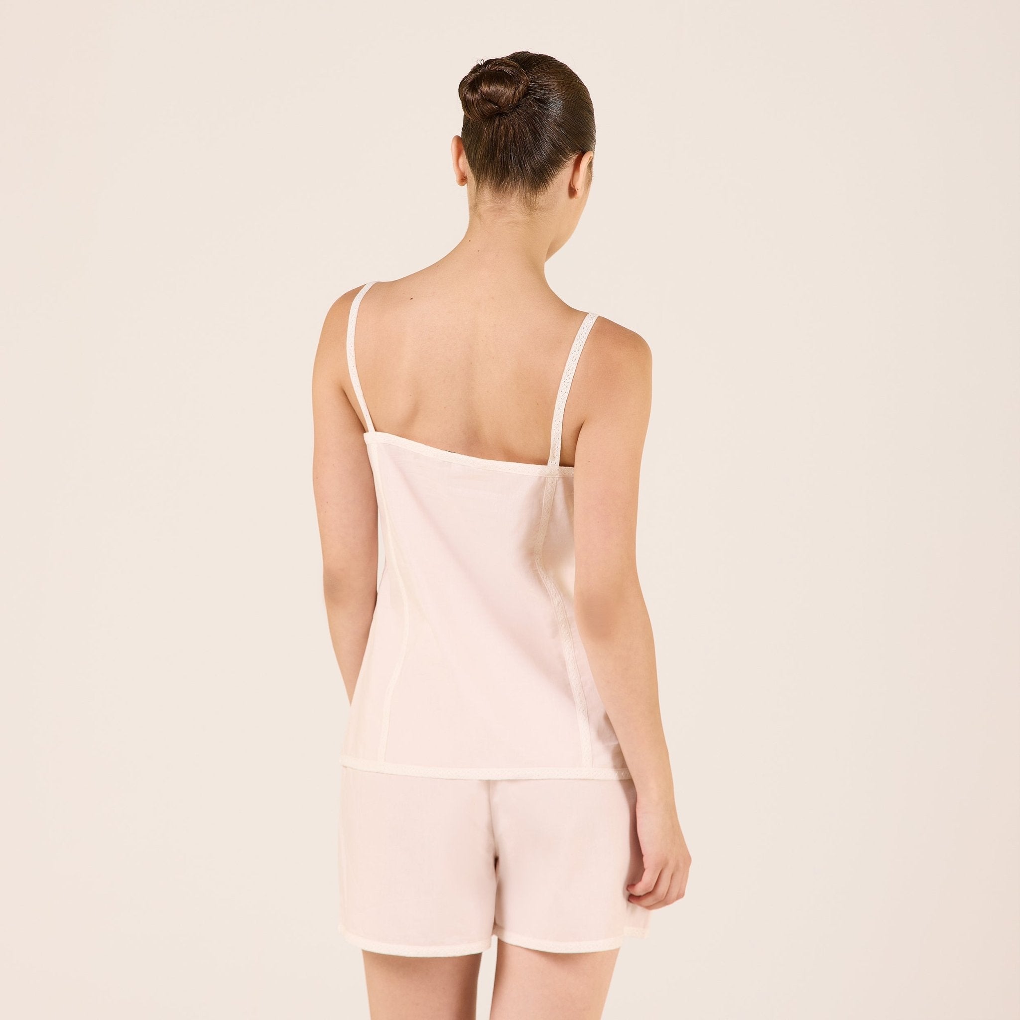 Pink Cotton Crochet Lace Trim Top - shopaleena