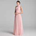 Pink Draped Long One Shoulder Dress - shopaleena