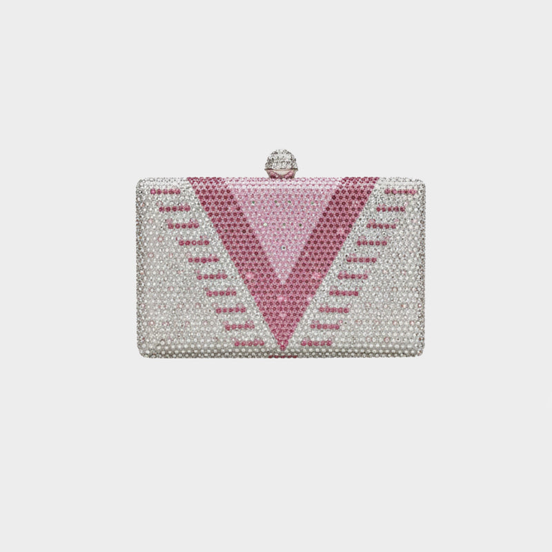 كلاتش مزين بكريستال درجات الوردي