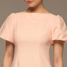 Pink Puff Sleeve Cotton Maxi Dress - shopaleena