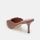 Pink Satin Bow Mules - shopaleena