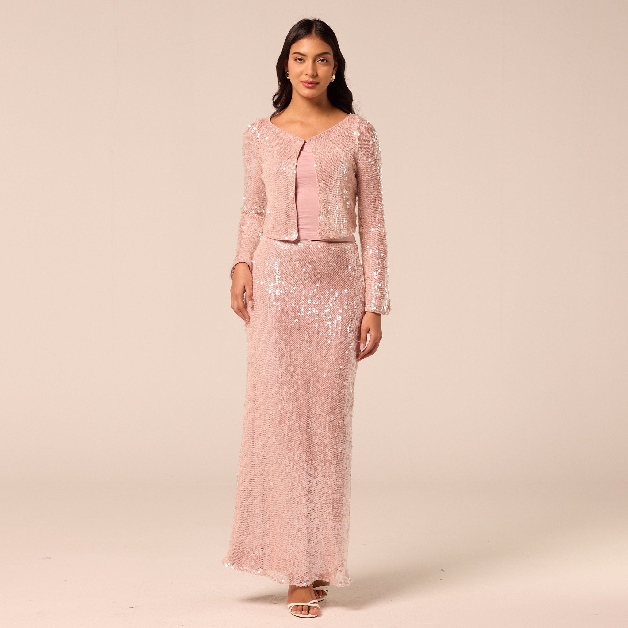 Pink Sequin Mermaid Skirt - shopaleena