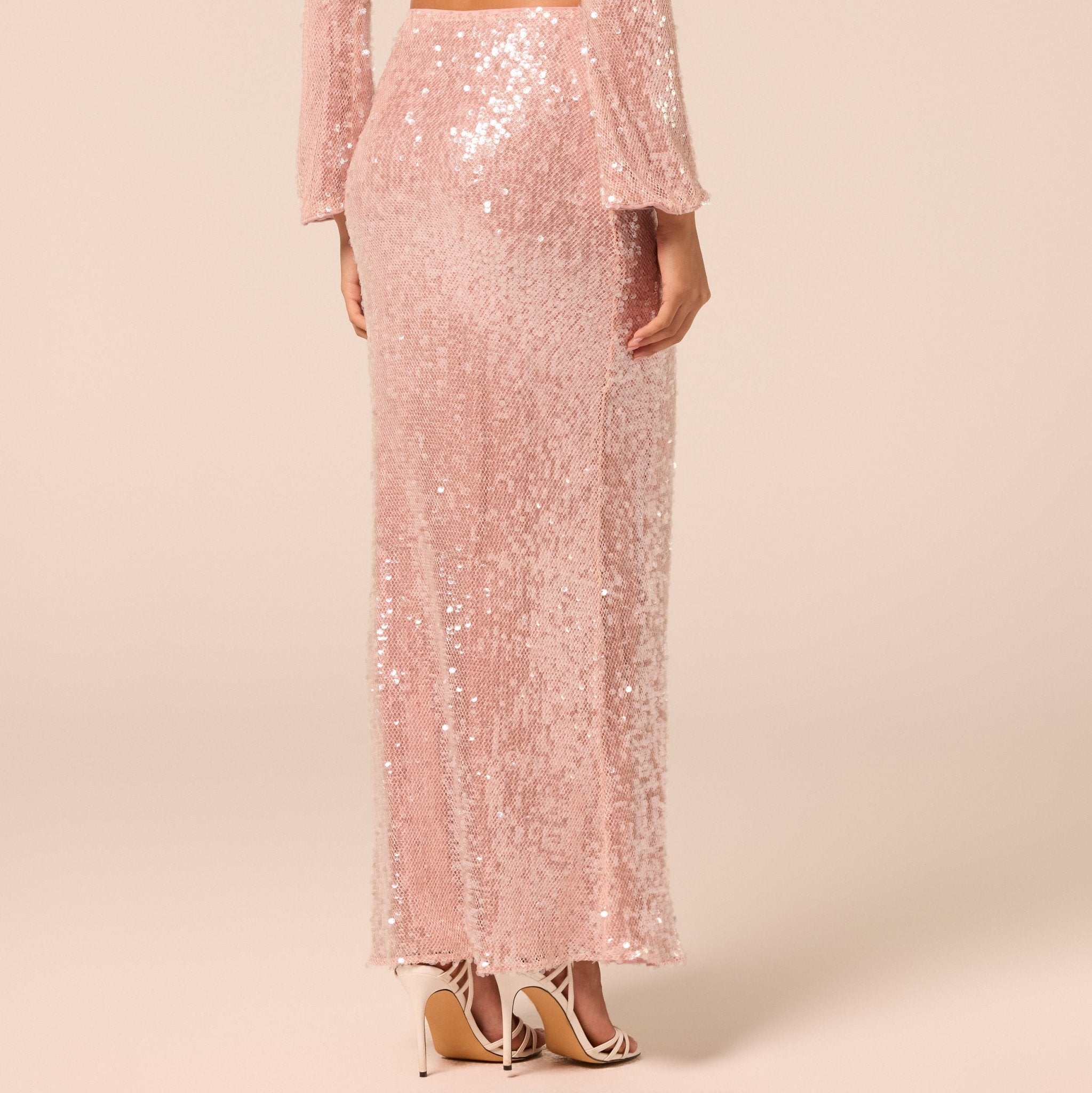 Pink Sequin Mermaid Skirt - shopaleena