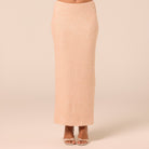 Pink Sequin Straight Maxi Skirt - shopaleena