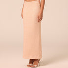 Pink Sequin Straight Maxi Skirt - shopaleena