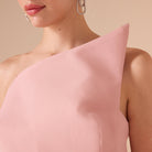 Pink Strapless Mermaid Crepe Maxi Dress - shopaleena