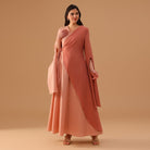 Pink Wrap Linen Cotton Maxi Kaftan - shopaleena