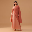 Pink Wrap Linen Cotton Maxi Kaftan - shopaleena