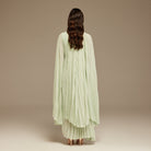 Pleated Cape Midi Dress - shopaleena