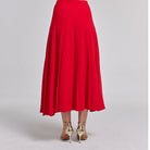 Pleated Crepe Maxi Skirt - shopaleena