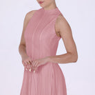 Pleats Aline Skirt Maxi Dress - shopaleena