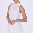 Pleats Aline Skirt Maxi Dress - shopaleena