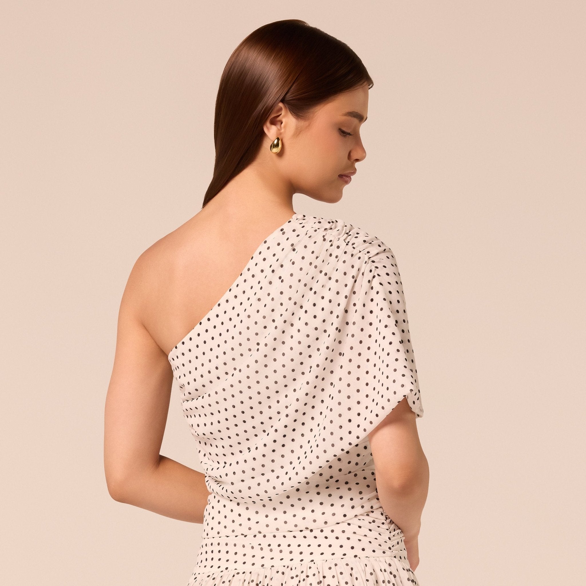 Polka Dot Chiffon Top - shopaleena