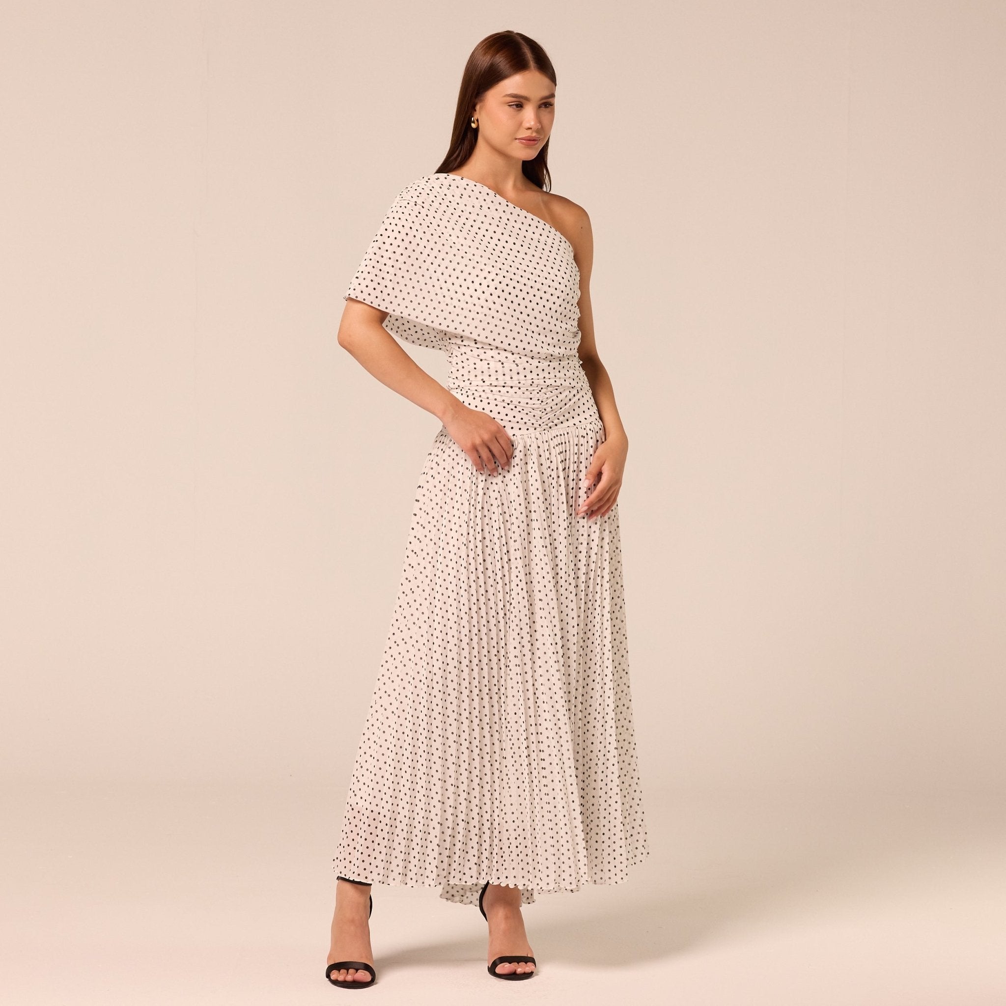 Polka Dot Chiffon Top - shopaleena