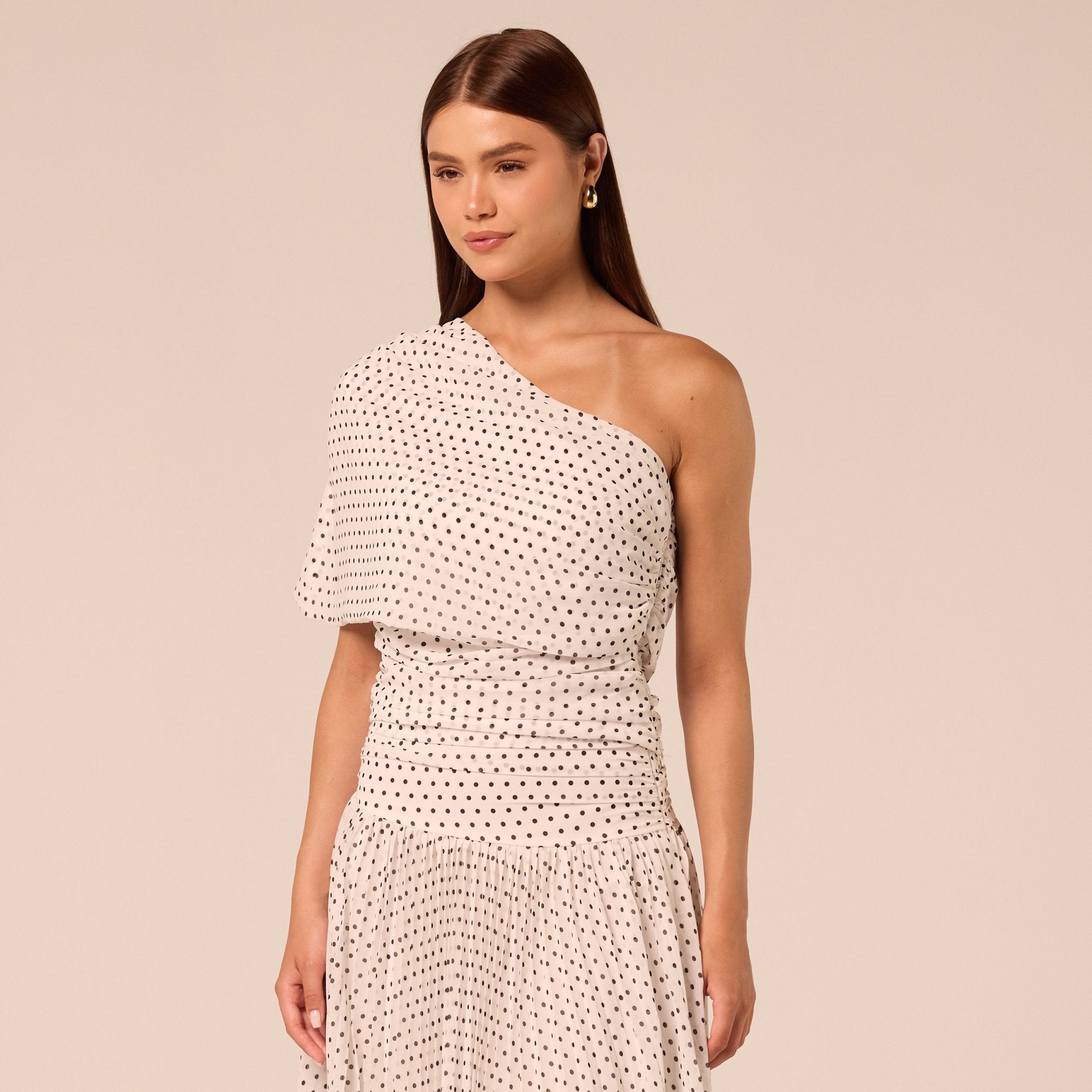 Polka Dot Chiffon Top - shopaleena