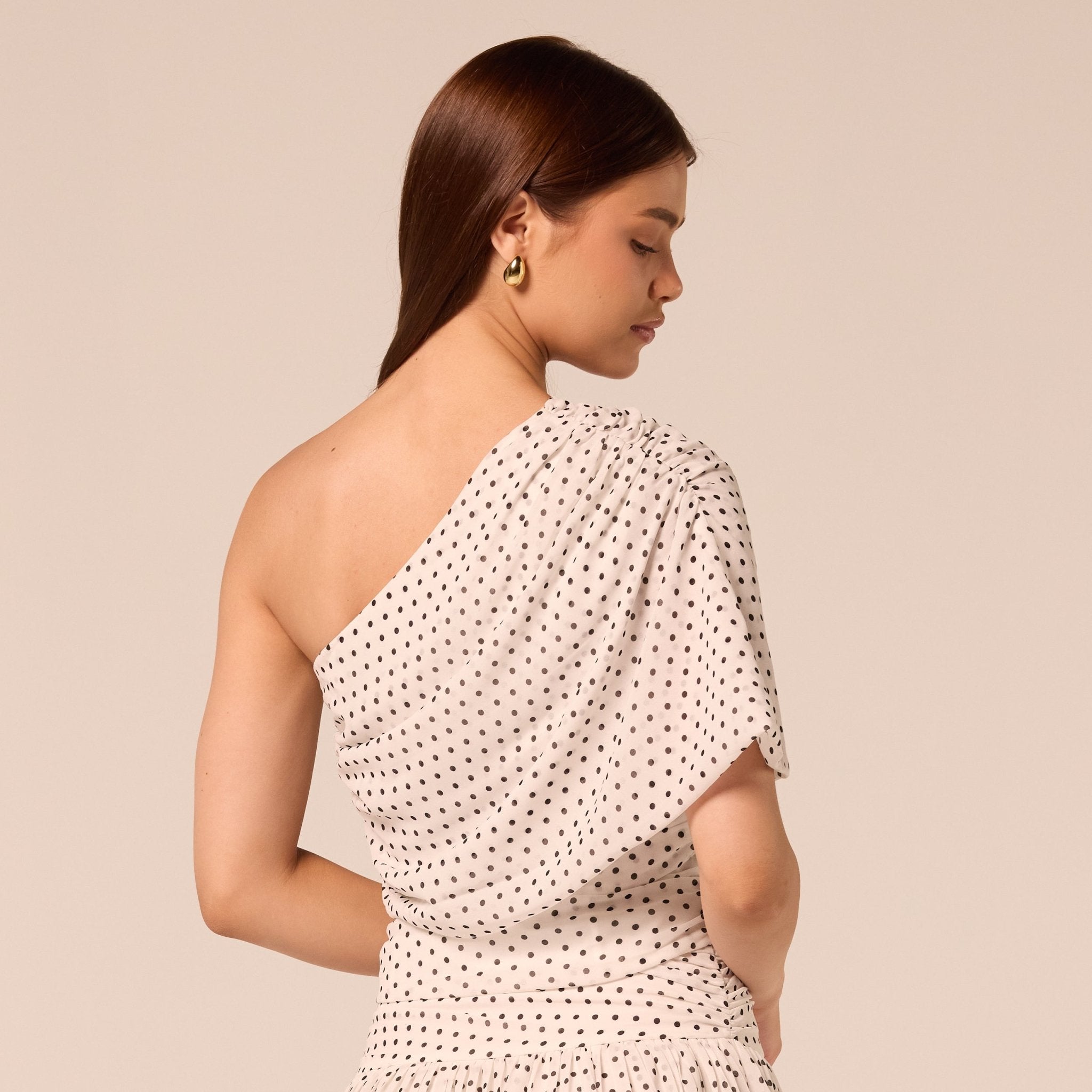 Polka Dot Chiffon Top - shopaleena