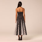 Polka Dot Halter Neck Poplin Midi Dress - shopaleena