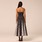 Polka Dot Halter Neck Poplin Midi Dress - shopaleena