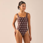 Polka Dot One Piece Swimsuit - shopaleena