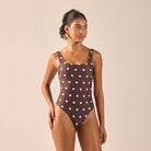 Polka Dot One Piece Swimsuit - shopaleena