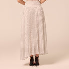 Polka Dot Pleated Chiffon Skirt - shopaleena