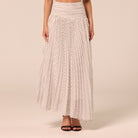 Polka Dot Pleated Chiffon Skirt - shopaleena