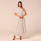 Polka Dot Pleated Chiffon Skirt - shopaleena