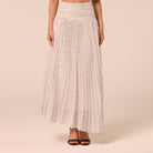 Polka Dot Pleated Chiffon Skirt - shopaleena