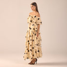 Polka Dot Ruffle Tencel Dress - shopaleena