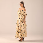Polka Dot Ruffle Tencel Dress - shopaleena