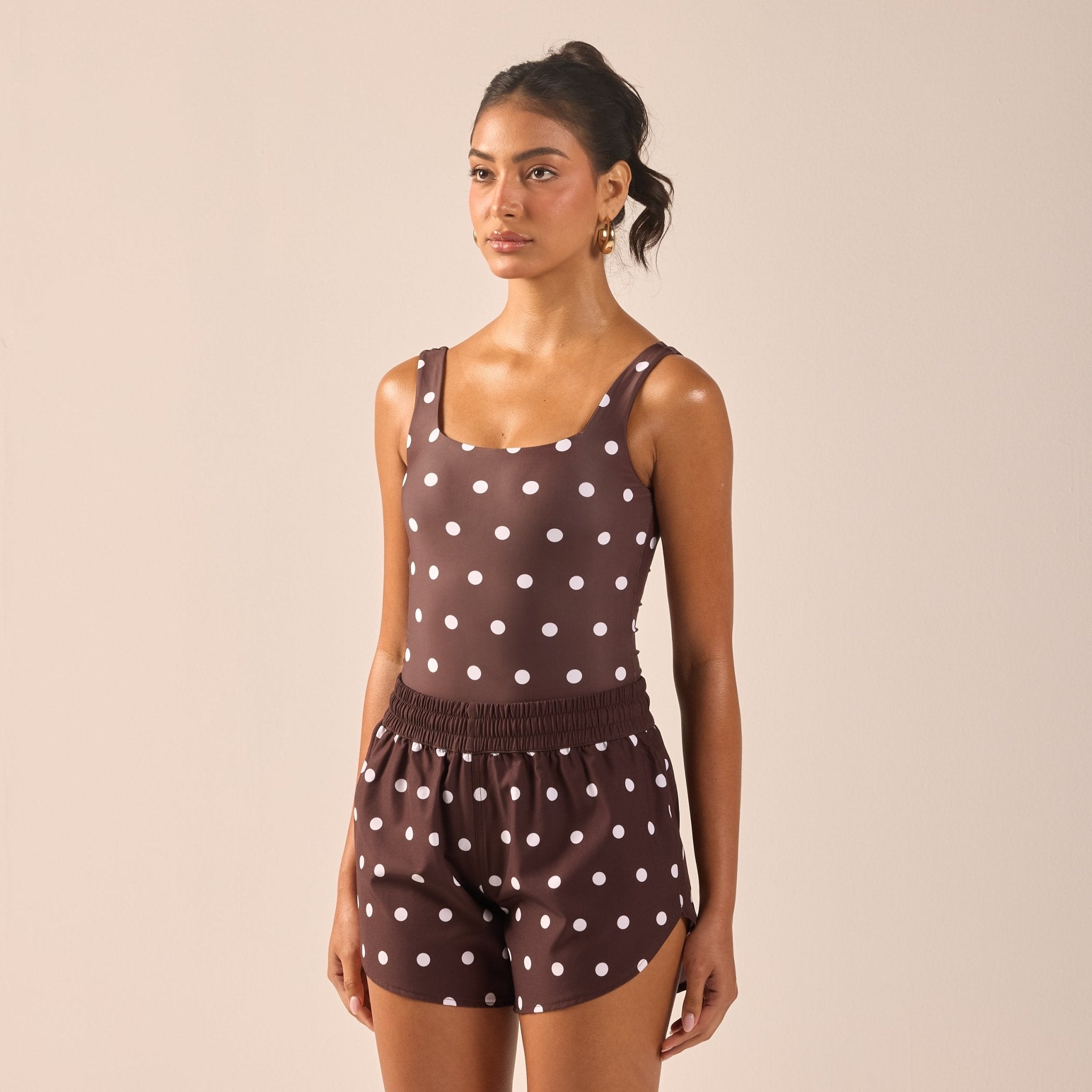 Polka Dot Swim Shorts - shopaleena